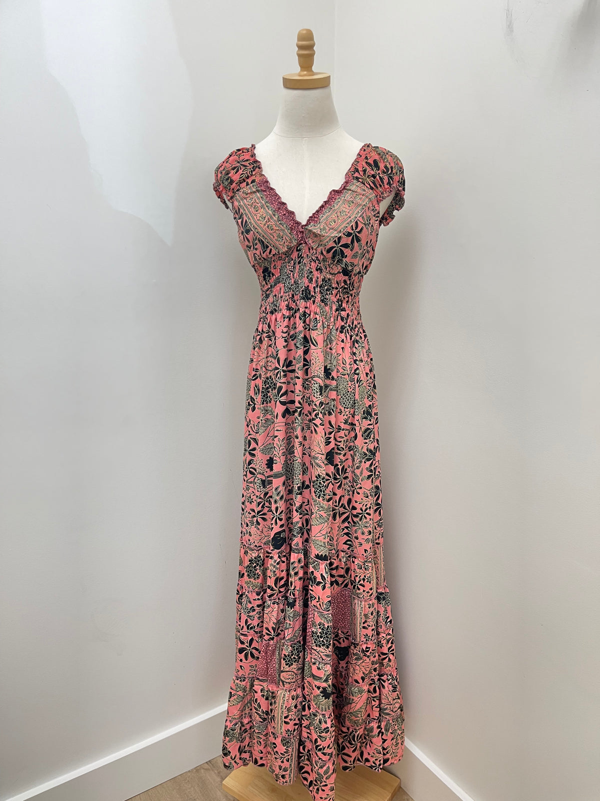 Boho Cinch Maxi Dress-Assorted Colors/Patterns