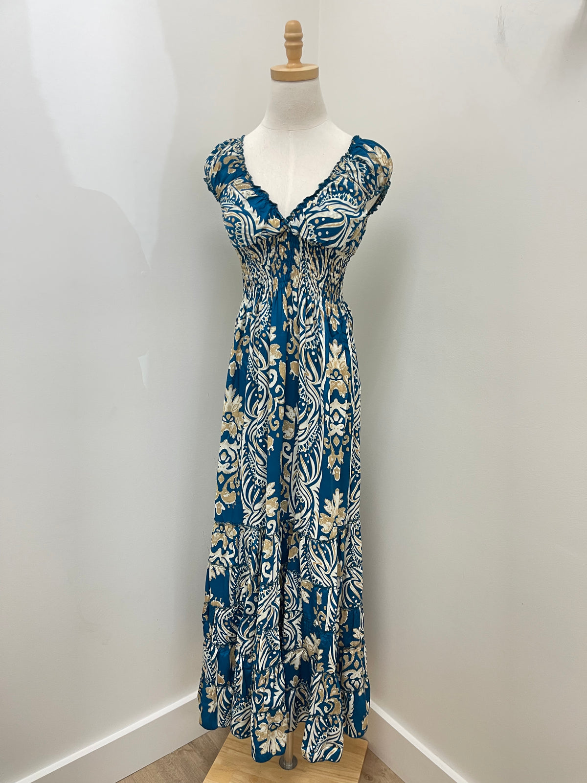 Boho Cinch Maxi Dress-Assorted Colors/Patterns