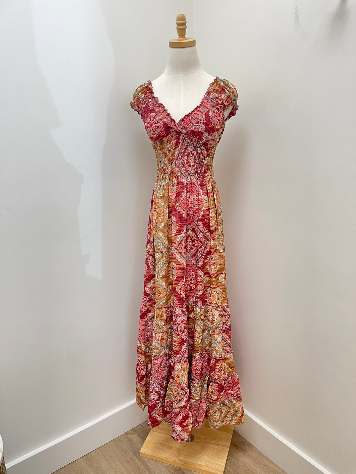 Boho Cinch Maxi Dress-Assorted Colors/Patterns