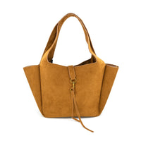 Coletta Tote-Suede Cognac or Tan