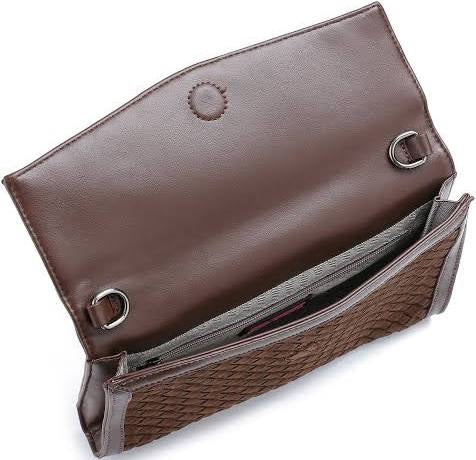 Beth Woven Suede Clutch - Multi Colors