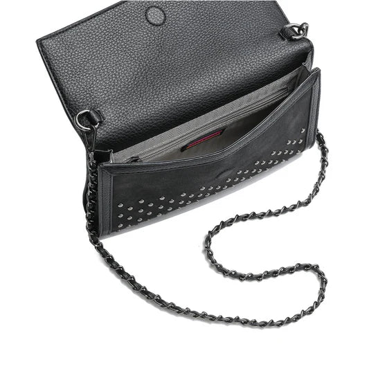 Beth Studded Suede Clutch - Multi Colors