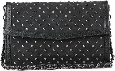 Beth Studded Suede Clutch - Multi Colors