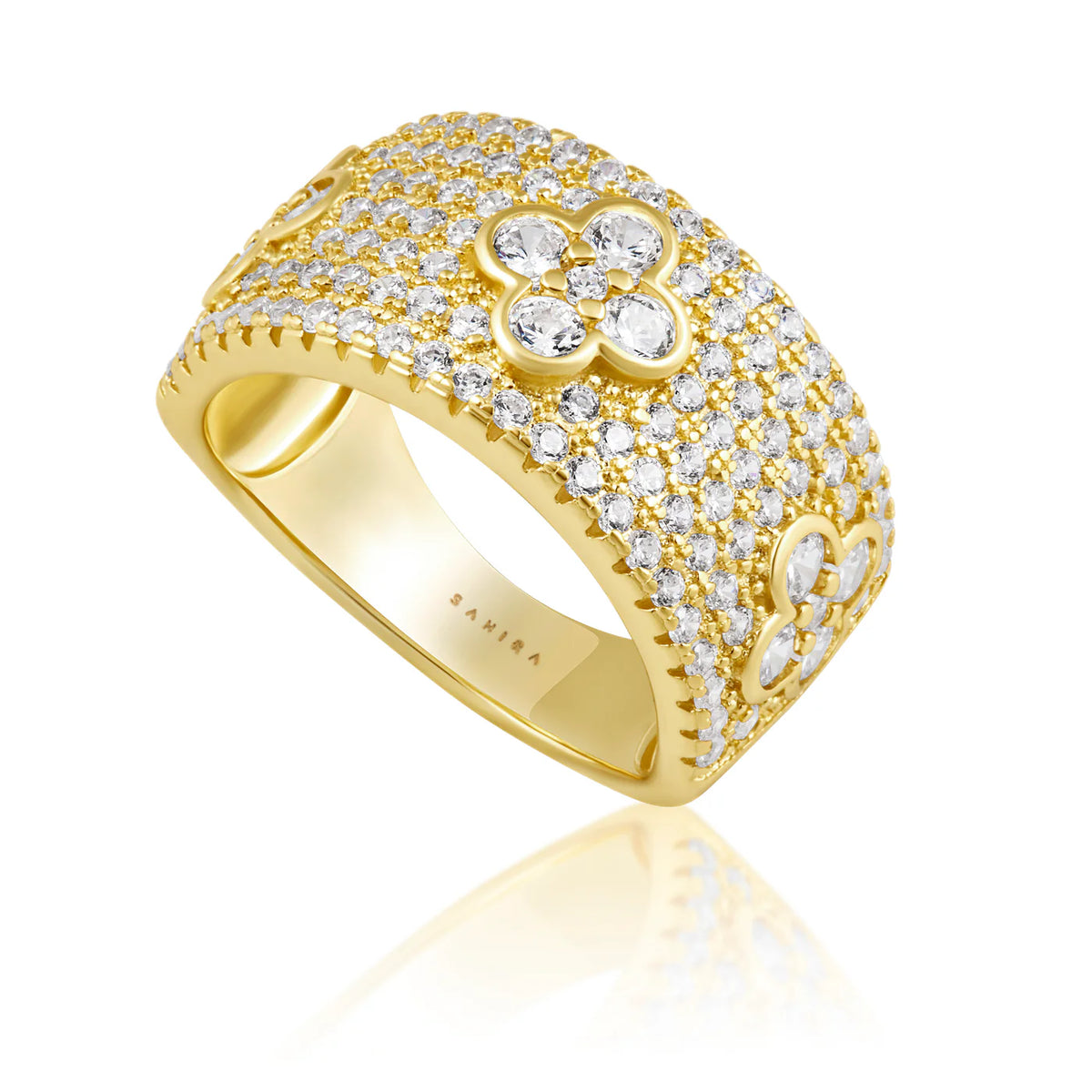 Ellie Clover Pave Ring
