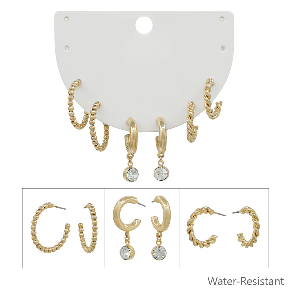 Water Resistant Earring Set