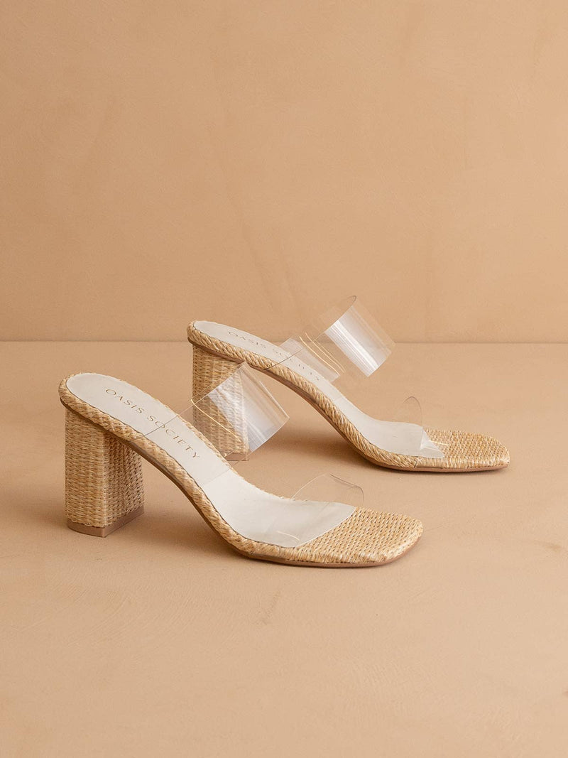 The Francee Raffia Heel - Natural