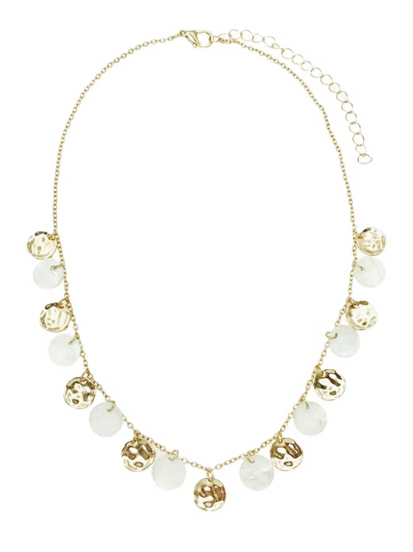 White Shell And Gold Necklace